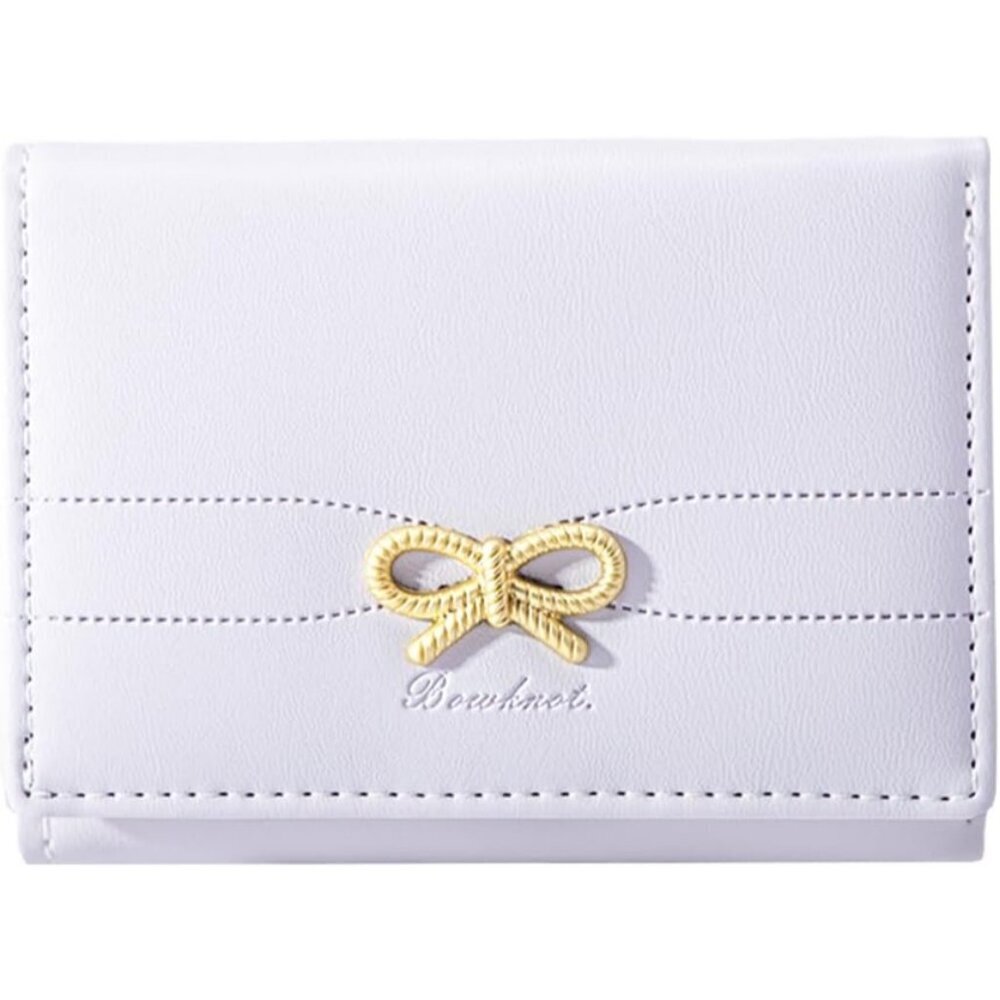 🆕Women's Purple Wallets Cute Coquette Bow Small Wallet Aesthetic Card Holder ID